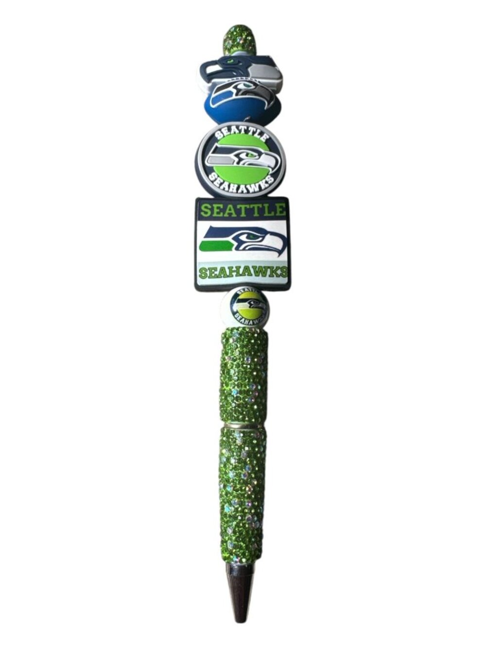 Superbowl Champions Seattle Seahawks Glittery Logo Pen with Charms - Official NF